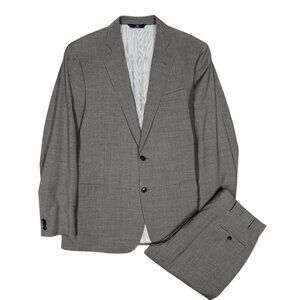 Brooks Brothers Suit "346" Explorer Stretch Wool Sharkskin Grey 42R 36x32